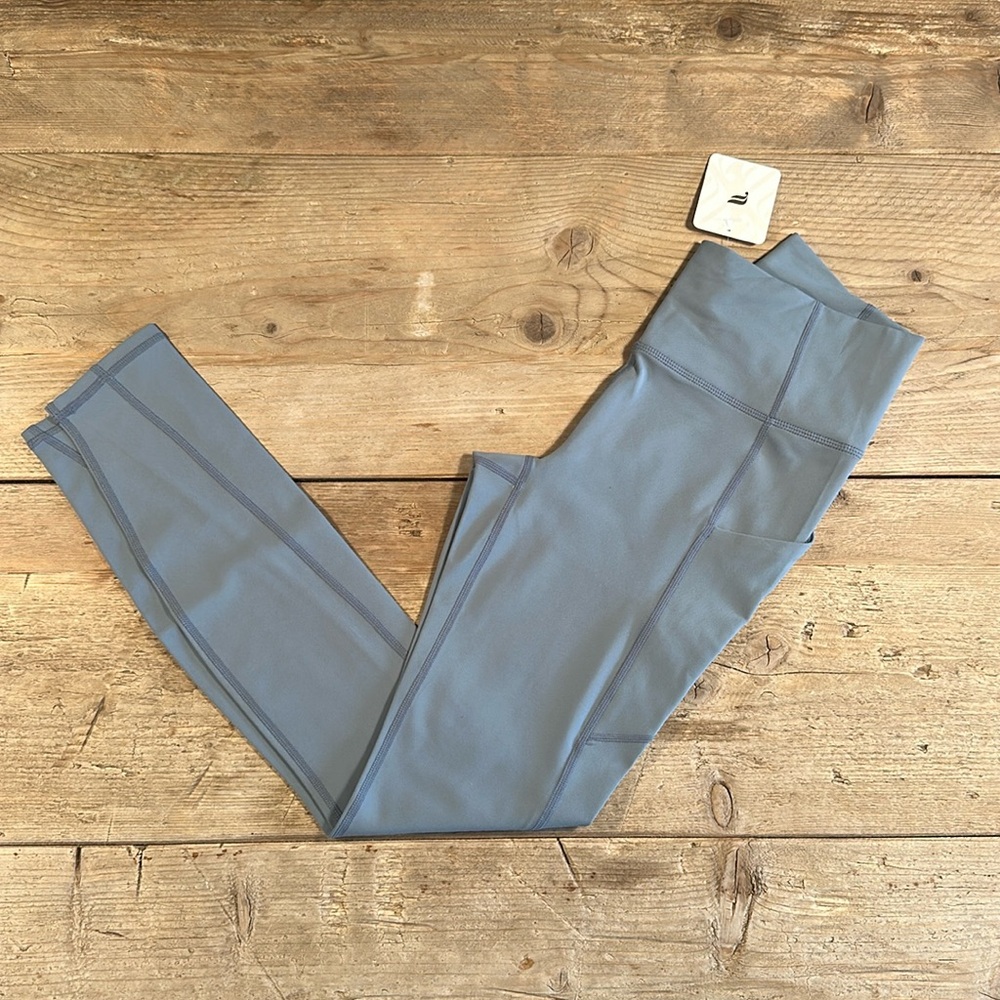 NWT- Fabletics PureLuxe HW Pocket Full length Leggings-  STORM CLOUD (27”) - Picture 3 of 10